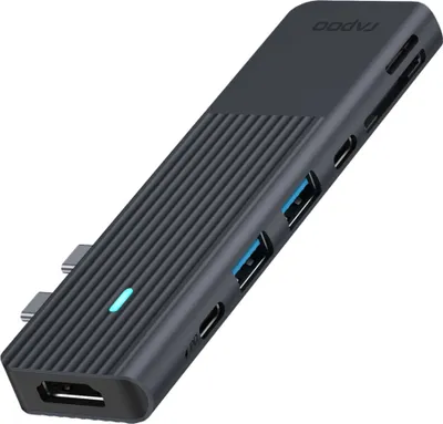 Obrázok produktu pre Rapoo UCM-2003, USB Typ-C, HDMI, USB 3.2 Gen 1 (3.1 Gen 1), USB Typ-C, Samec, Čierna, 7,5 W, 5 V