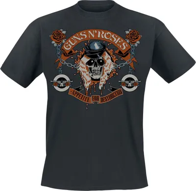 Produktbild von Guns N' Roses T-Shirt Herren Roses N Chains schwarz S