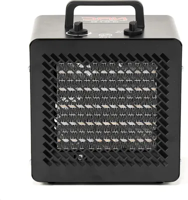 Obrázek produktu pro Elektrický ventilátor - Keramický topný článek - Ohřev prostoru - Tři úrovně výkonu - 3000 wattů - Černá barva