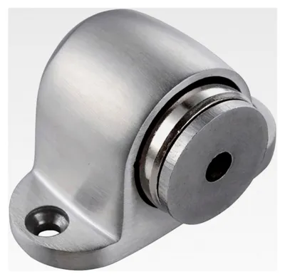 Produktbild von Magnetischer Türstopper aus gebürstetem Metall für die Bodenmontage