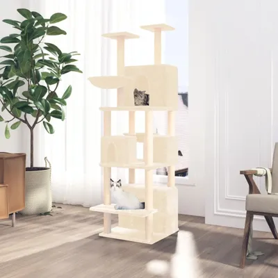 Produktbild von Möbel Kratzbaum mit Sisal-Kratzsäulen Creme 180 cm DE77120