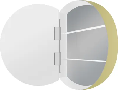 Image de Armoire de toilette salle de bain avec éclairage Talos LED Picasso Style doré/blanc Ø 60cm - armoire de toilette de haute qualité avec interrupteur à bascule - armoire de toilette salle de bain
