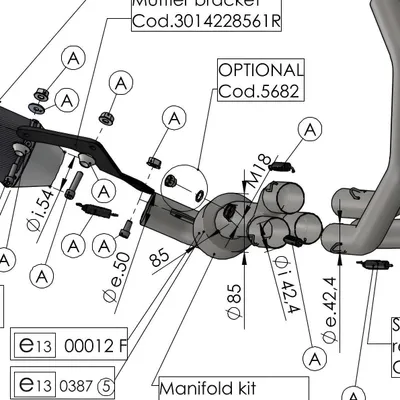 Produktbild von Auspuffhalterung LeoVince Auspuff-Ersatzteil Haltesatz, Edelstahl für Yamaha Tracer 900