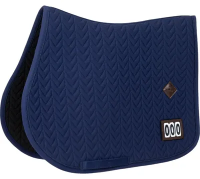 Zdjęcie produktu dla Kentucky Horsewear Podkładka pod siodło skokowe Fishbone Competition z 2 numerami startowymi Podkładka pod siodło skokowe Navy Full