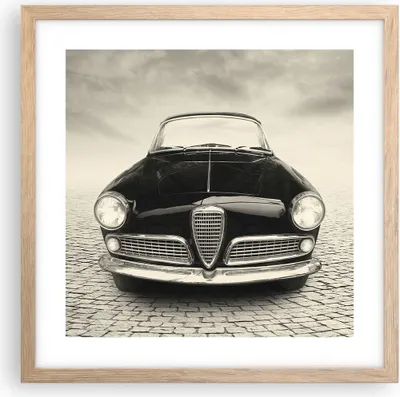 Produktbild von Gerahmtes Poster - Rahmen in heller Eiche - Alpha Romeo Giuletta - 40x40 cm - Wand Bild - Wanddeko - Wandbilder - Wandposter - Bilderrahmen - Bilder - Kunstdruck - Wandbild - P2NAC40x40-4210