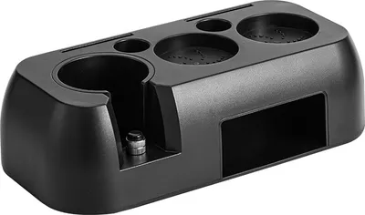 Produktbild von INF Kaffee-Stampfermatte ABS, multifunktionaler Siebträgerständer (51–58 mm). Schwarz