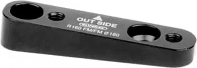 Immagine prodotto di Elvedes Adattatore pinza freno a disco posteriore con montaggio piatto per bicicletta Nero 160 mm Nero 160 mm