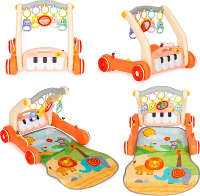 Immagine prodotto di Tappeto da gioco, tappeto didattico 2in1, girello, palestra con arco da gioco