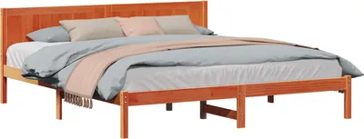 Produktbild von vidaXL Bettgestell Braun 180 x 200 cm Massivholz Kiefer