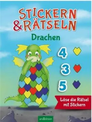 Obrázek produktu pro Stickern & Rätseln ab 3: Stickern & Rätseln - Drachen