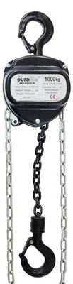 Imagen del producto de EUROLITE, elevador de cadena, 6 metros, capacidad de 1.0 tonelada, color negro