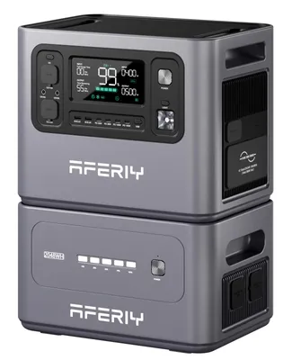 Zdjęcie produktu dla AFERIY P280 Power Station 2800 W 4096 Wh z akumulatorem rozszerzającym 2048 Wh, do 10,24 kWh, UPS, camping i kamper
