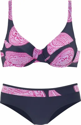 Produktbild von LASCANA Bügel-Bikini marine-bedruckt Größe 36 Cup C