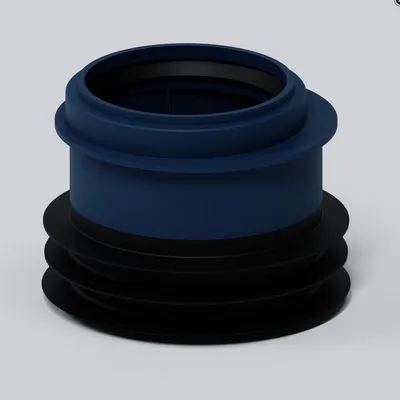 Produktbild von POLOPLAST Übergangsrohr innen/innen, DN110/75, POLO-KAL, PP-MD, Ø110/75mm, blau, 1 Stk.
