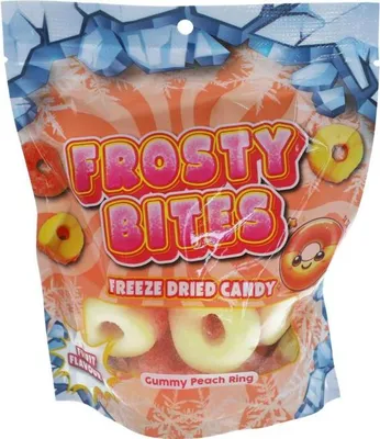 Produktbild von Frosty Bites Freeze Dried Candy Gummy Peach Ring 50g