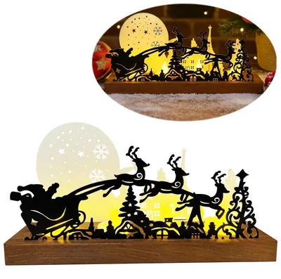 Image de Support pour bougies en bois et en métal, pour 4 bougies chauffe-plat, décoration de l'Avent