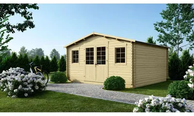 Immagine prodotto di Casetta da giardino in legno - 20m2 - 5x4m - 40mm - colore: naturale