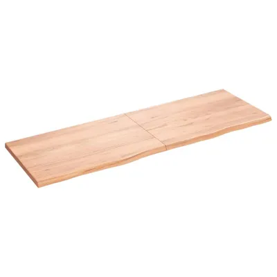 Produktbild von The Living Store Wandregal Hellbraun 180x60x(2-4) cm Massivholz Eiche Behandelt
