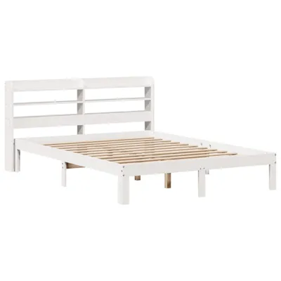 Produktbild von Bettgestell mit Kopfteil ohne Matratze Weiß 120x190 cm