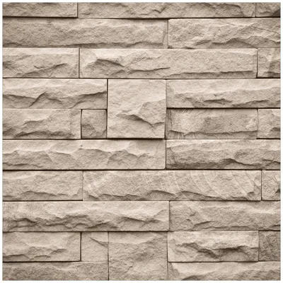 Produktbild von Wallario Premium Glasbild, freischwebende Optik, kräftige Farben, Größe 50 x 50 cm Motiv Steinwand grau-braun