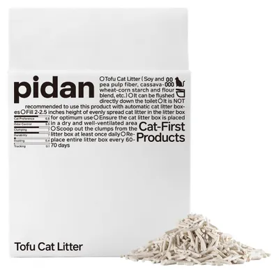 Produktbild von pidan Tofu-Katzenstreu 2,4 kg (1 Beutel)