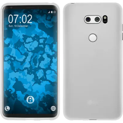 Produktbild von PhoneNatic Case kompatibel mit LG V30 / V30S ThinQ - weiß Silikon Hülle matt Cover