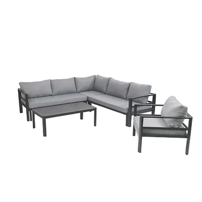 Produktbild von Levante Lounge-Set 7-teilig mit ausziehbaren Sofas und steckbaren Seitenteilen