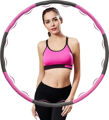 Produktbild von Hula Hoop, Reifen die zur und Massage verwendet werden könen, 8 Segmente zerlegbarer Hoola Hoop Reifen geeignet für Fitness/Sport/Zuhause/Büro/Bauc