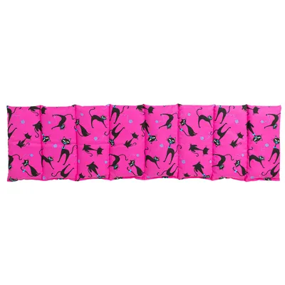 Produktbild von Bio-Dinkelkissen 75x20cm groß 8-Kammer. Katzen-pink. Wärmekissen Bio-Dinkel Körnerkissen