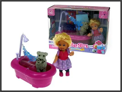 Produktbild von Lalka 10cm z pieskiem w wannie 14cm