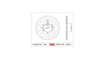Zdjęcie produktu dla RK Kettenrad 428 49Z Stahl Silber