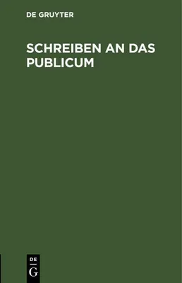Produktbild von Schreiben an das Publicum