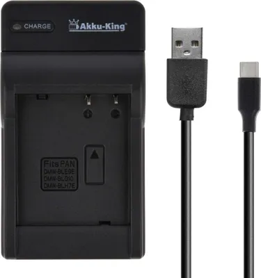 Produktbild von USB-Akku-Ladegerät kompatibel mit Panasonic DMW-BLH7
