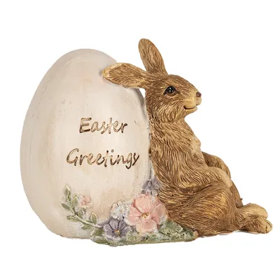 Produktbild von Clayre & Eef Figur Kaninchen 12x7x9 cm Braun Polyresin