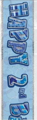 Produktbild von Unique Party - Glitzer - Fahne, Folie, 2 Geburtstag SG37415 (Einheitsgröße) (Blau)