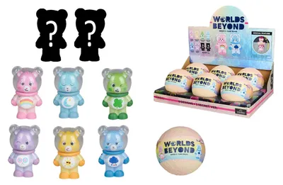 Productafbeelding van Lucky Bears-figuren, Worlds Beyond, 8 cm, kapsel display (6 stuks)