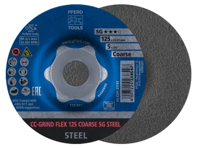 Produktbild von PFERD CC-GRIND grinding discs FLEX SG STEEL, 12,5 cm, 10 Stück(e)