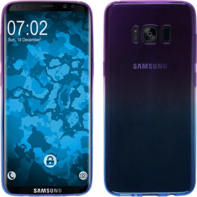 Produktbild von PhoneNatic Case kompatibel mit Samsung Galaxy S8 - Design:04 Silikon Hülle Ombrè + flexible Folie