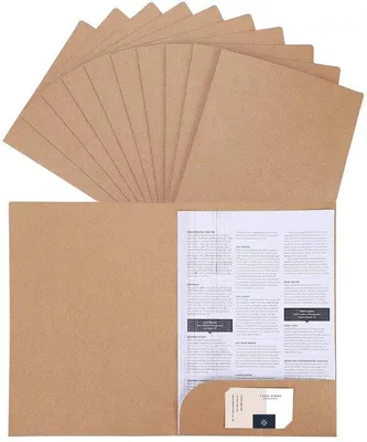 Produktbild von A4-Mappen Set aus Recyclingkarton, 10 Stück, für Schule, Büro