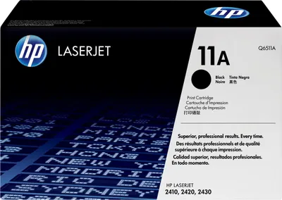 The image shows the retail packaging of an HP LaserJet toner cartridge.