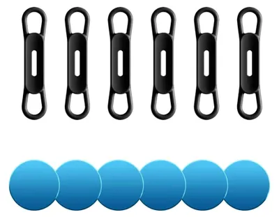 Produktbild von 6 Stück Magnetische Stifthalter - Tragbare Selbstklebende Silikon Bleistifthalter für Kühlschrank, Schreibtisch und Schließfach