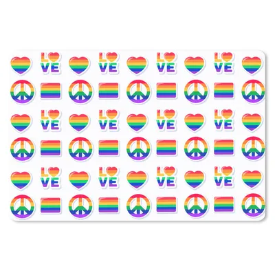 Produktbild von MuchoWow® Schreibtischunterlage Stolz - Regenbogen - Liebe 60x40 cm - XXL Mauspad - Großes Mauspad