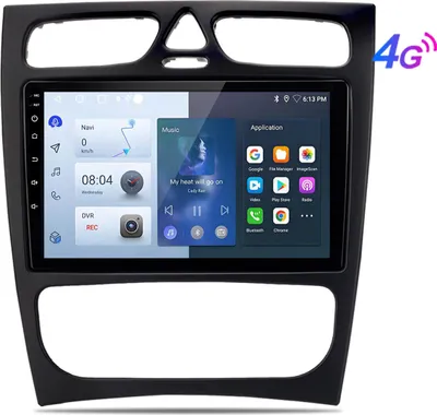 Zdjęcie produktu dla 9" Android13 carplay 6+128G Autoradio GPS Navi DAB+ WiFi 4G BT Für Mercedes Benz CLK W209 SWC WIFI BT 6+128G 8kern