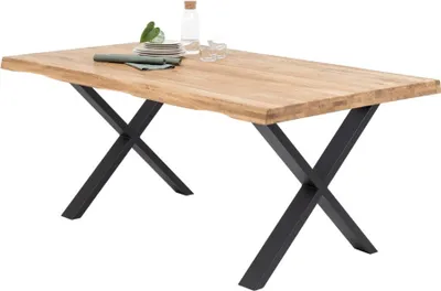 Produktbild von Esstisch Baumkantentisch Eiche massiv geölt 200 x 100 cm - TELMA - Die Möbelfundgrube