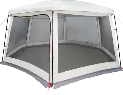 Image de vidaXL Tente pour piscine avec toit amovible parois en filet gris 670x590cm
