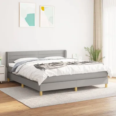 Produktbild von Maison Exclusive - Boxspringbett mit Matratze Hellgrau 160x200 cm Stoff