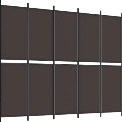 Obrázok produktu pre vidaXL 6 ks Paraván hnedý 300x220 cm Látka