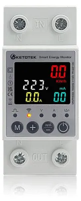 Productafbeelding van WiFi Power Meter Digitale Energiemeter Eenfase AC 63A 220 V