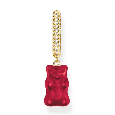 Produktbild von Thomas Sabo Ohrhänger Haribo Creolen Einzel Goldbär Rot CR727-414-10