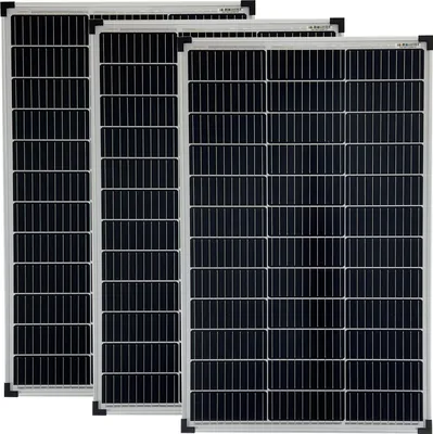 Produktbild von 3x 100 Watt monokristallin Solarmodule Solarpanele Wohnmobil Garten Camping